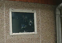  Scout Hut - window damaged 14th June 2001