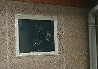  Scout Hut - window damaged 14th June 2001