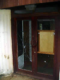 Scout Hut Doors attacked - 14th June 2001