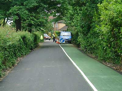 The road into Vansittart Recreation Ground