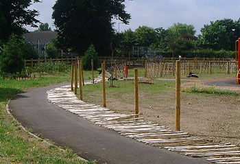 Fence and trees vandalised