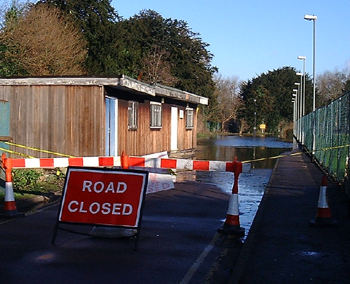 Approach road to Home Park Car Park