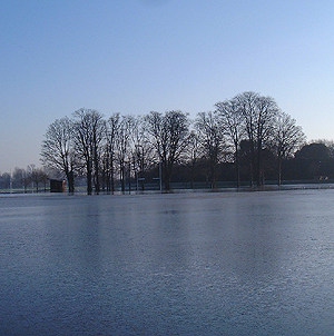 Looking south from the club houses