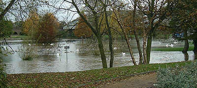 Baths Island with the Brunel Bridge beyond