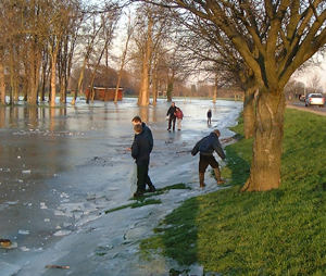 The ice marks the highest point