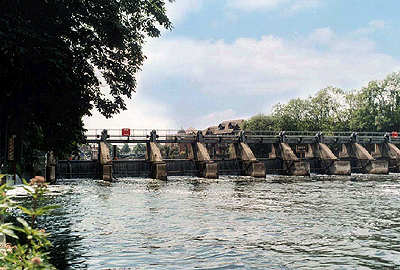 The weir before construction looking upstream