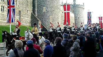 Horseguards by Castle Walls