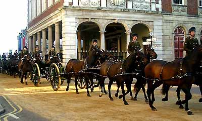 Kings Troop in rehearsal