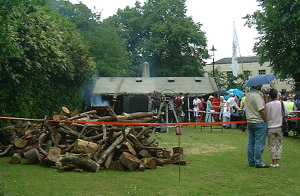 The Ox Roast area complete with wood fuel