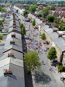 Aeriel view Bexley Street party