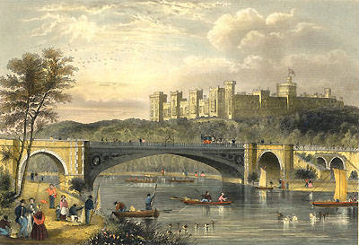 Victoria Bridge Colour Engraving