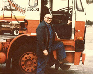 Jo Bourne with his tanker