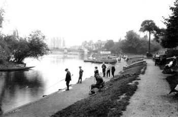 The promenade to the east