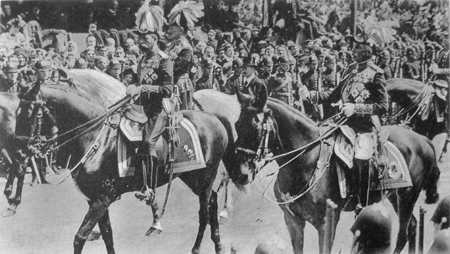 George V on horseback