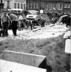 Demolishing the castle wall 1961